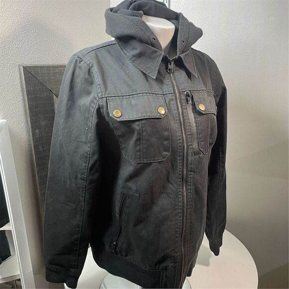 Empyre black Hooded Men’s Jacket Size S - Picture 5 of 10